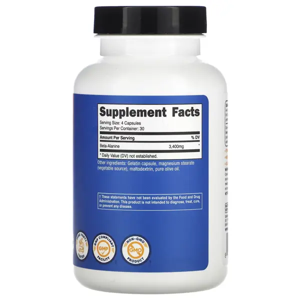 Nutricost Beta-Alanine 3400mg Capsules